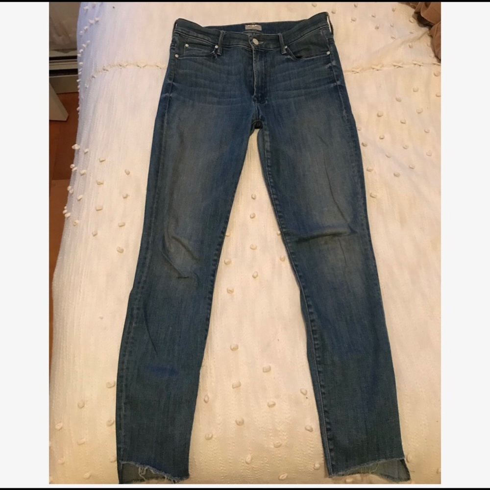 MOTHER Stunner Zip Ankle Step Fray